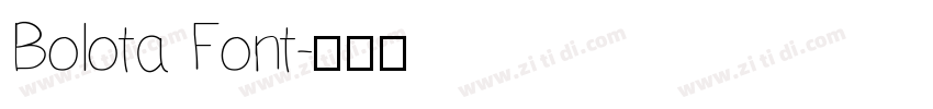 Bolota Font字体转换